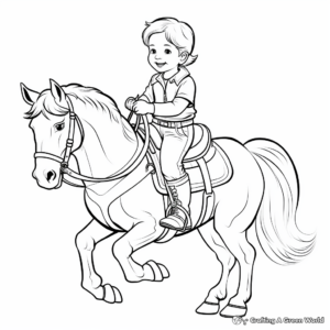 Remarkable Treeless Saddle Coloring Pages 2