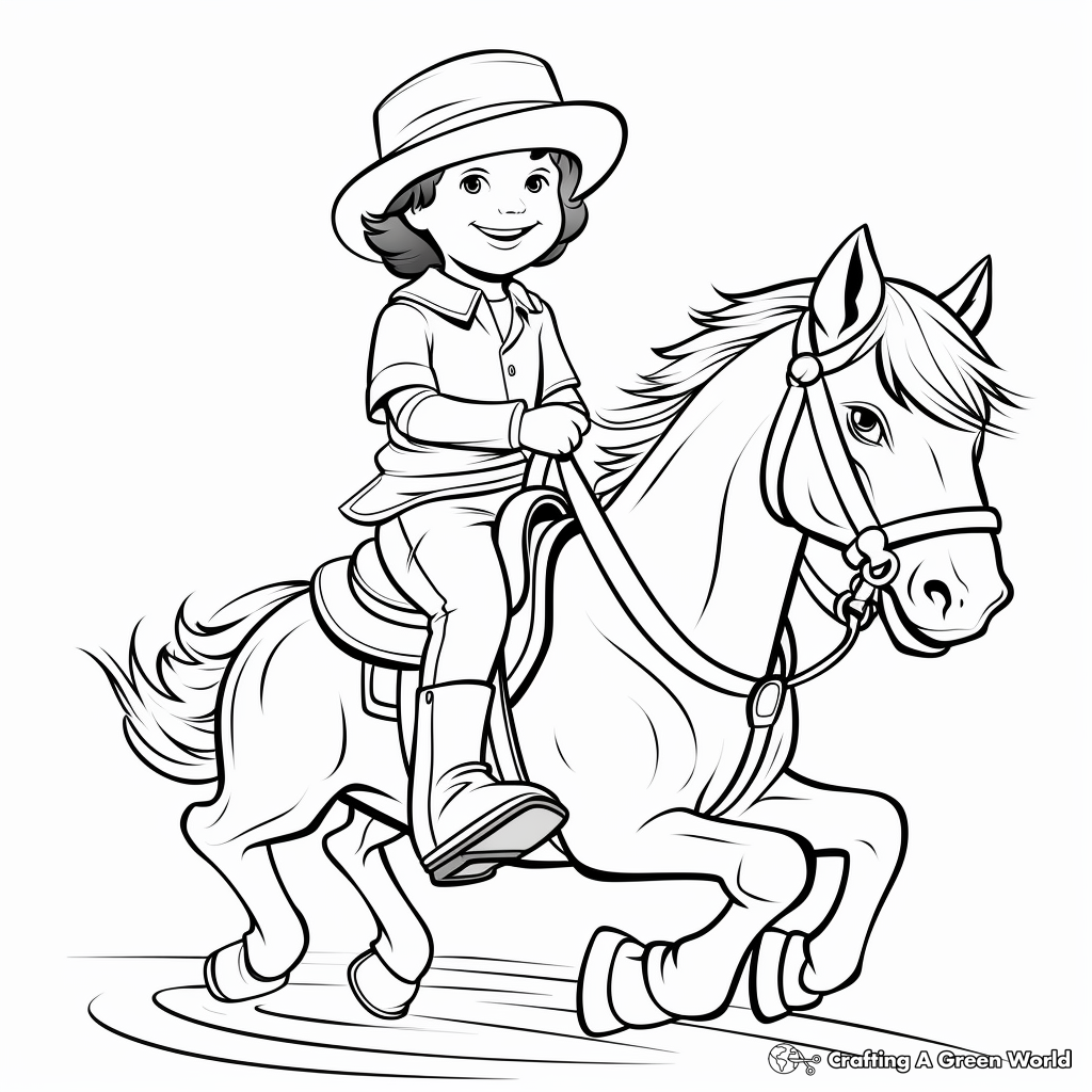 Remarkable Treeless Saddle Coloring Pages 3