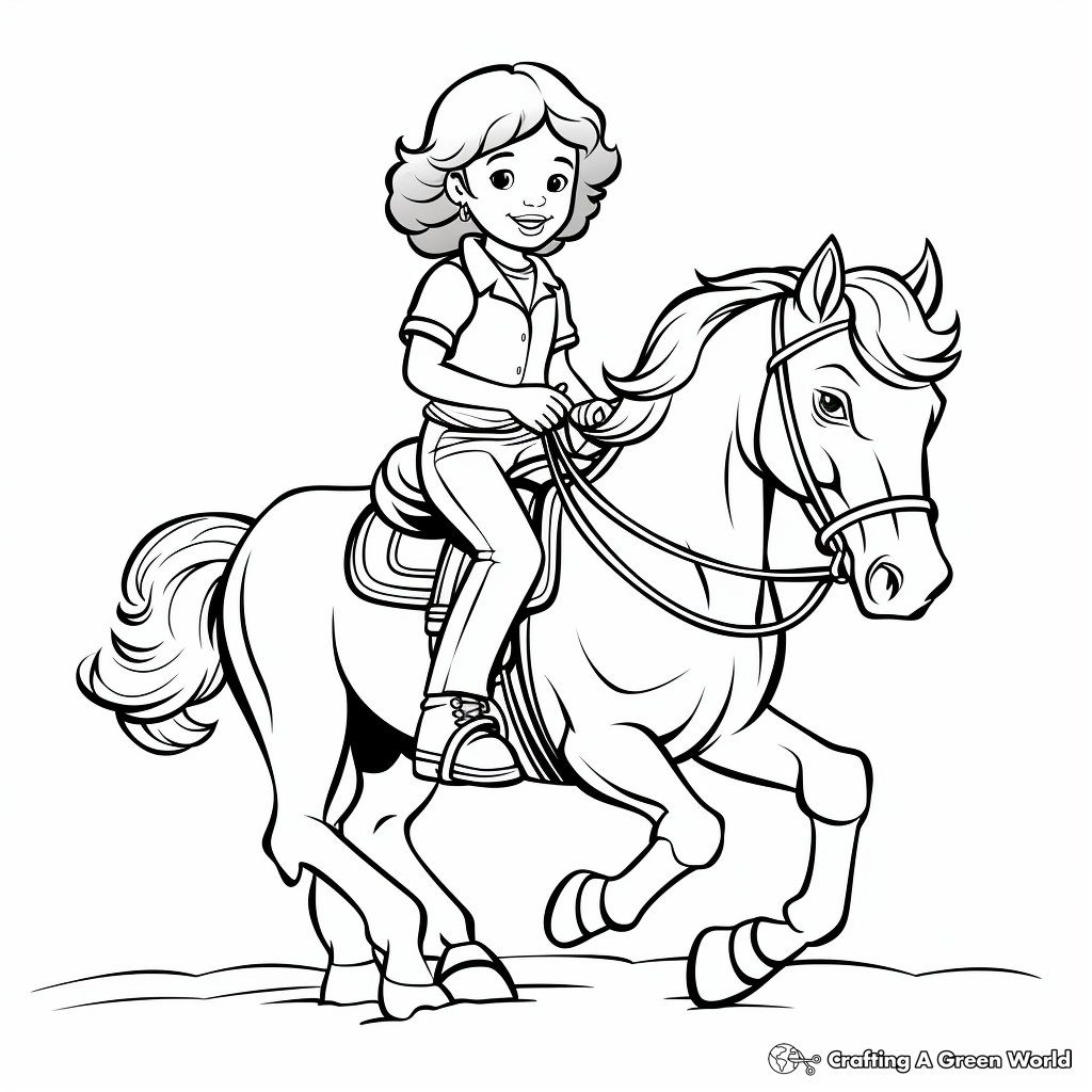 Remarkable Treeless Saddle Coloring Pages 4