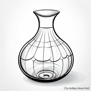 Resplendent Crystal Decanter Vase Coloring Sheets 2