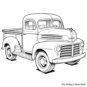 Retro Ice Cream Truck Coloring Pages 1