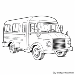 Retro Ice Cream Truck Coloring Pages 2