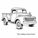 Retro Postal Delivery Truck Coloring Pages 1