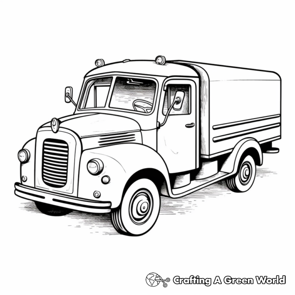 Old Truck Coloring Pages - Free &amp; Printable!