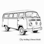 Páginas para colorear del autobús retro Volkswagen 3