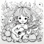 Rhythmic 'Gentleness' Fruit of the Spirit Coloring Pages 1