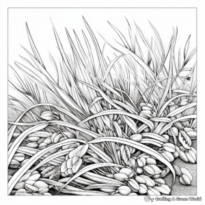 Richly Textured Wild Rice Coloring Sheets 1