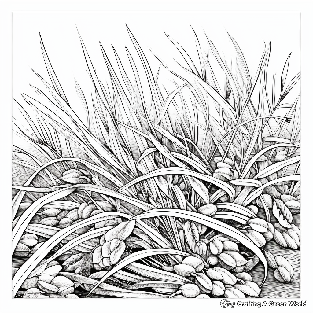 Richly Textured Wild Rice Coloring Sheets 1
