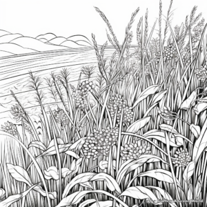 Richly Textured Wild Rice Coloring Sheets 3