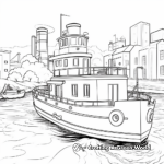 River-Scene Tugboat Coloring Pages 4