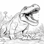 Páginas para colorear del Megalosaurio rugiente 1