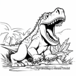 Páginas para colorear del Megalosaurio rugiente 3