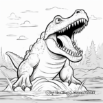Páginas para colorear del Megalosaurio rugiente 4