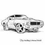 Roaring Muscle Car Coloring Pages 1