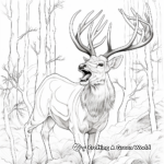 Roaring Red Stag Coloring Pages 2