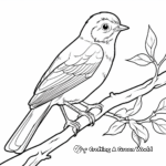 Robin in Woodland Coloring Pages 3