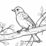 Robin in Woodland Coloring Pages 4
