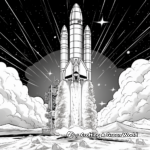 Rocket Launch Detailed Adult Coloring Pages 1