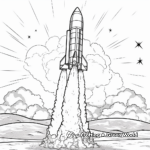 Rocket Launch Detailed Adult Coloring Pages 3