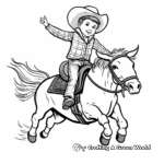 Rodeo Bull Riding Coloring Sheets 1