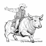 Rodeo Clown and Bull Coloring Pages 2