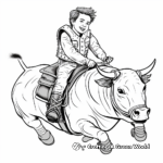 Rodeo Clown and Bull Coloring Pages 3