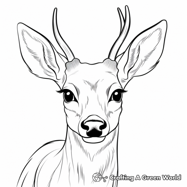 Deer Head Coloring Pages - Free &amp; Printable!