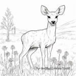 Roe Deer in Springtime Coloring Sheets 3