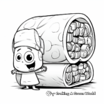 Roll-up Maki Sushi Coloring Pages 2