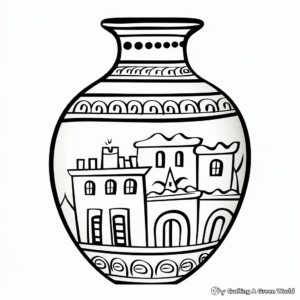Roman Amphora Vase Coloring Pages 2