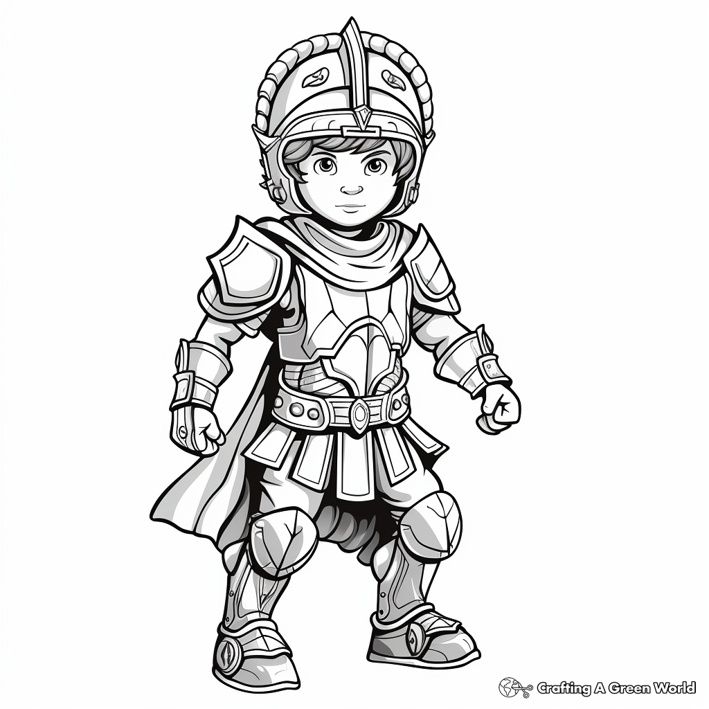 Roman Soldier Armor Coloring Pages 1