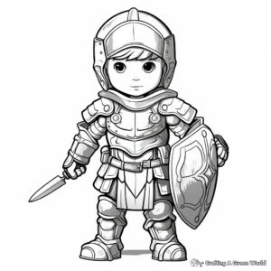 Roman Soldier Armor Coloring Pages 3