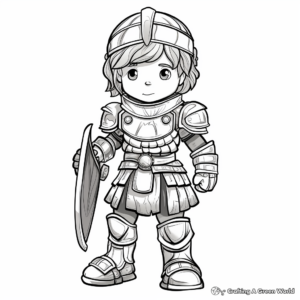 Roman Soldier Armor Coloring Pages 4