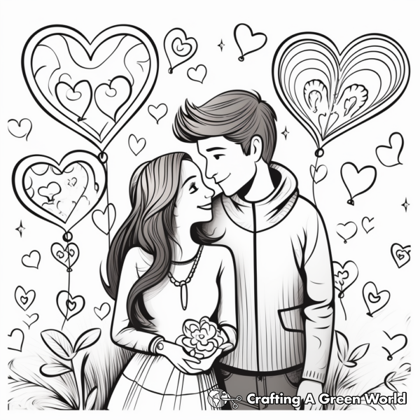 Happy Anniversary Coloring Pages - Free &amp; Printable!