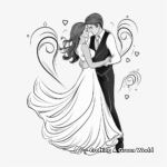 Romantic Couple's First Dance Coloring Pages 2