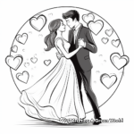 Romantic Couple's First Dance Coloring Pages 3