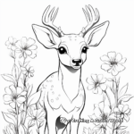 Romantic Deer with Lily of the valley Coloring Pages 3
