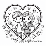 Romantic Heart 'I Love You' Coloring Pages 3