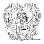 Romantic Heart Love Coloring Pages for Adults 4