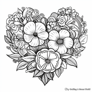 Romantic Heart Patterns Coloring Pages 2