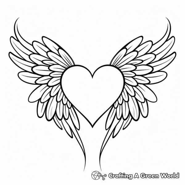 Heart With Wings Coloring Pages - Free & Printable!