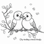 Romantic Love Bird Coloring Pages 1