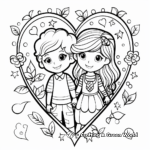 Romantic Love Heart Coloring Pages 2