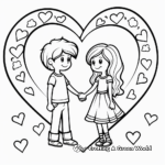 Romantic Love Heart Coloring Pages 4