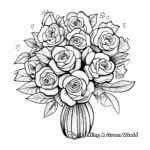 Romantic Rose Bouquet Coloring Pages 2