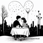 Romantic 'Thinking of You' Candlelit Dinner Color Pages 4