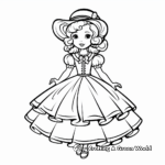 Romp Through History: Retro Dress Coloring Pages 1