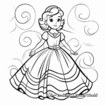 Romp Through History: Retro Dress Coloring Pages 3