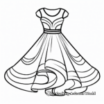 Romp Through History: Retro Dress Coloring Pages 4