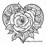 Rose Heart in Nature Coloring Pages 3